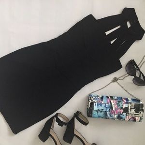 TOPSHOP Black Dress , Size: XXS / 00